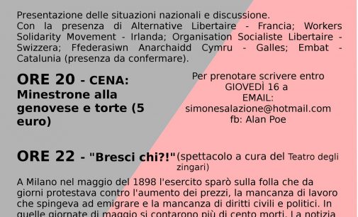 Genova: Incontro europeo delle organizzazioni comuniste anarchiche/libertarie.